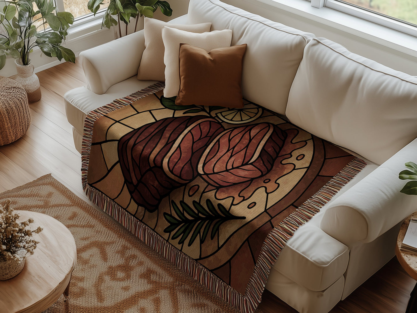 Cozy Warmth Vibrant Leaf Design Sofa Blanket product