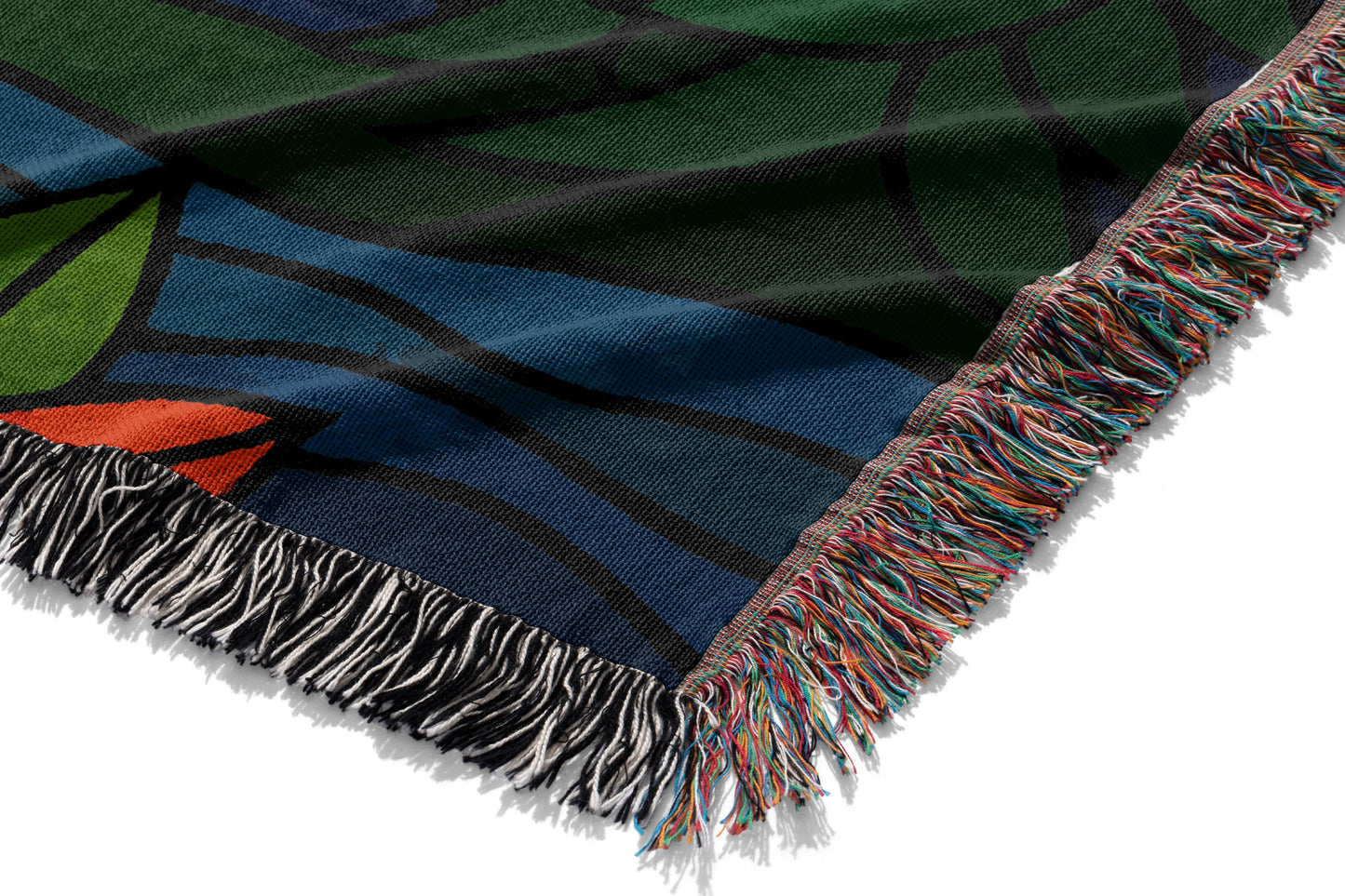 Vibrant Geometric Patterned Tapestry Blanket product type