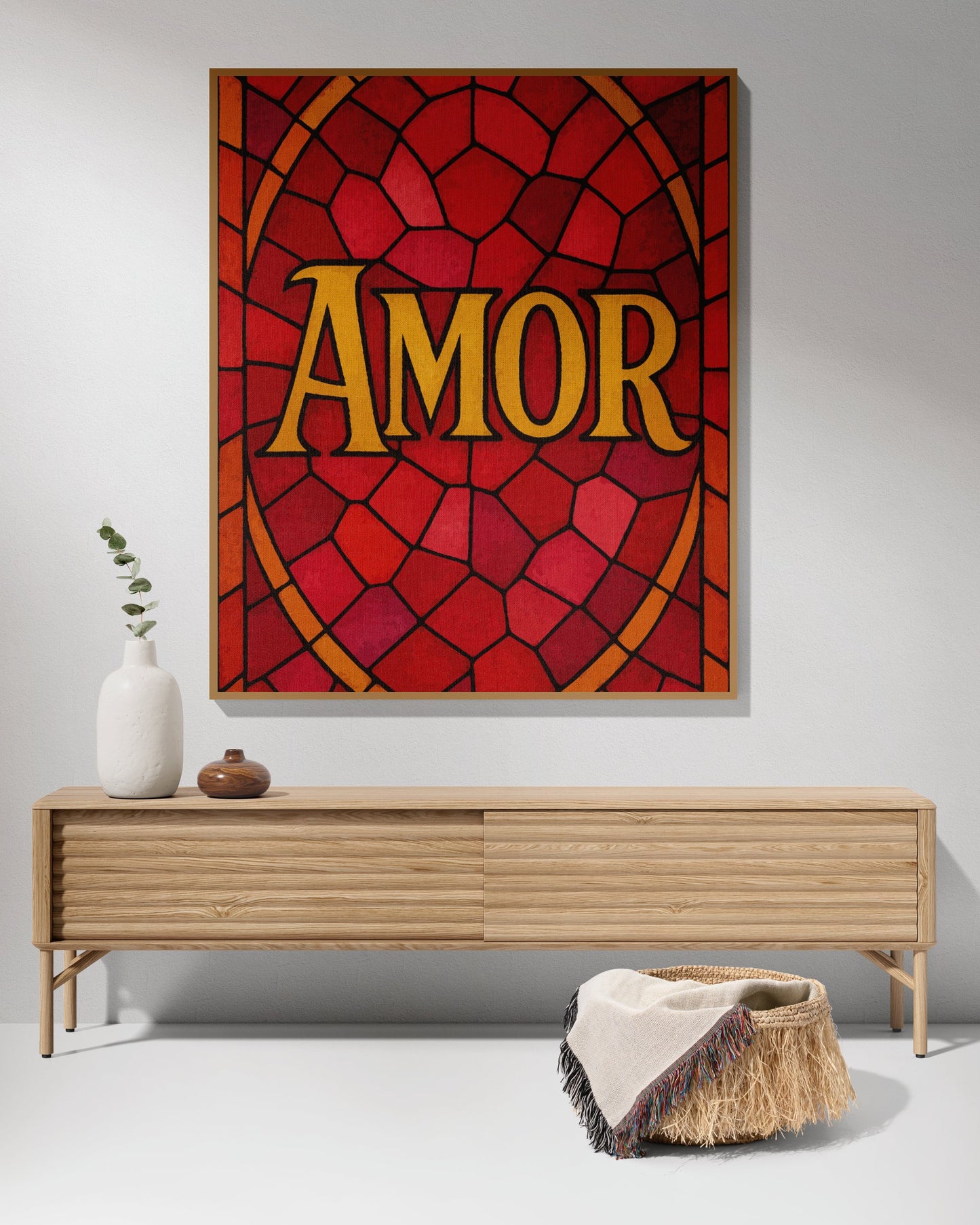 Amor Red Mosaic Design Wall Art Decor product type