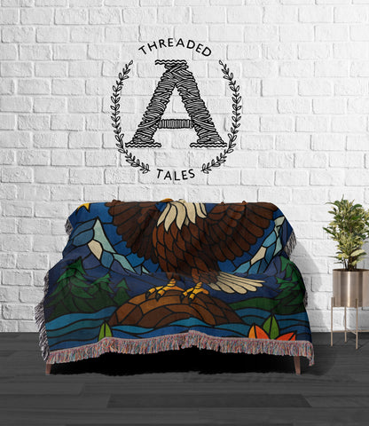 Threaded Tales Artistic Eagle Blanket product