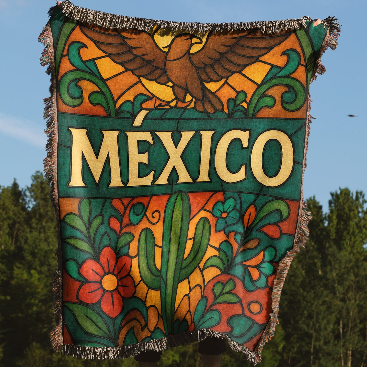 Colorful Mexico Themed Decorative Textile product