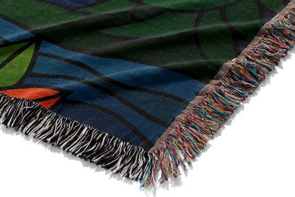Vibrant Geometric Patterned Tapestry Blanket product type