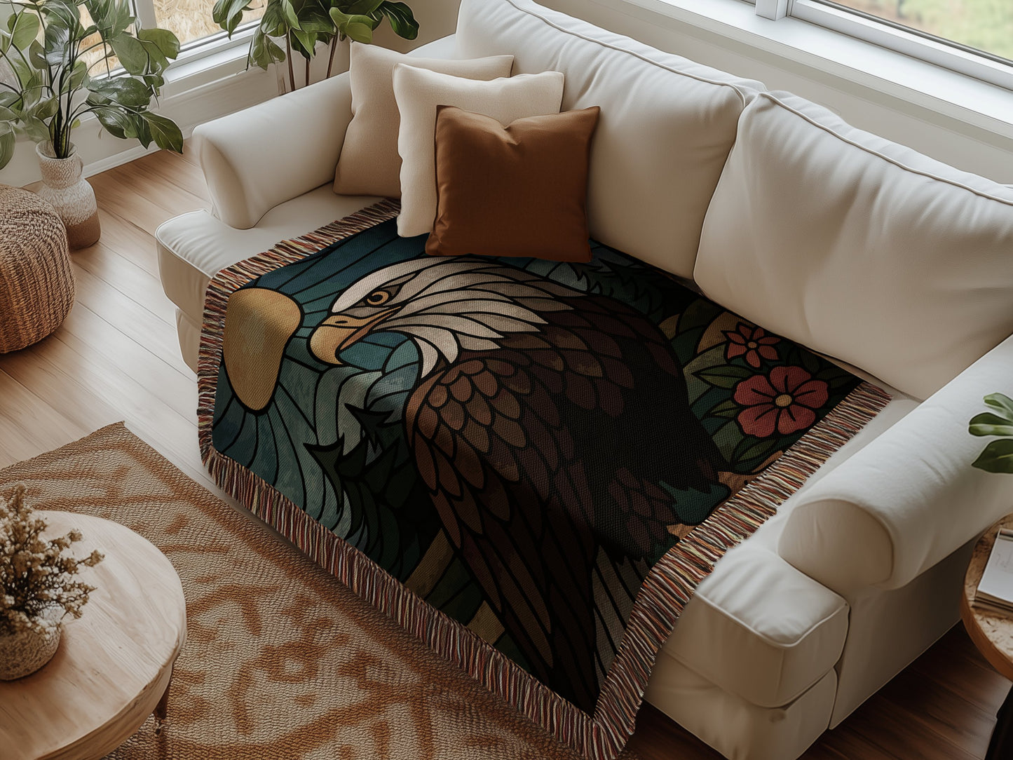 Vibrant Eagle Design Couch Cover Blanket product type