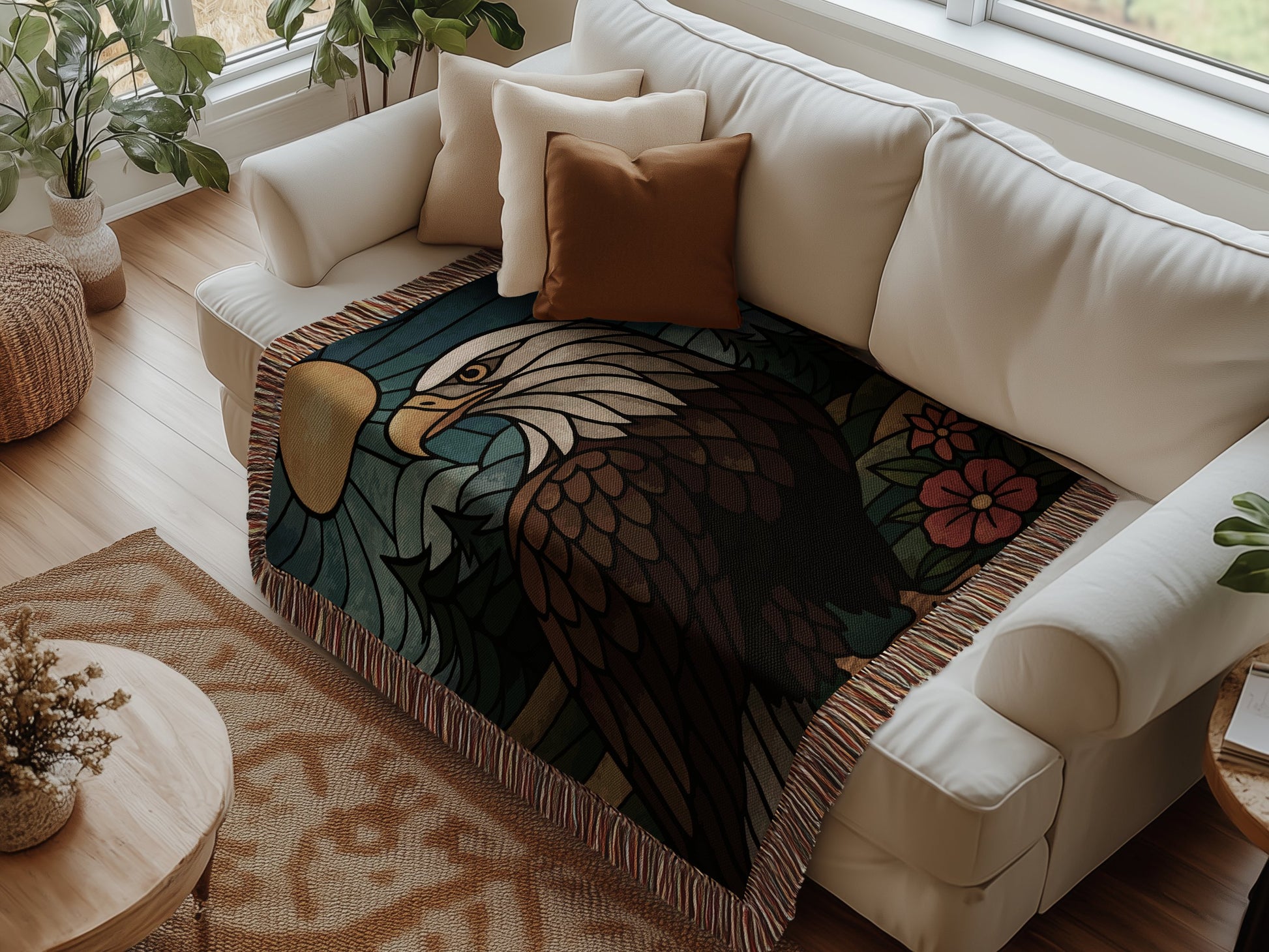 Vibrant Eagle Design Couch Cover Blanket product type