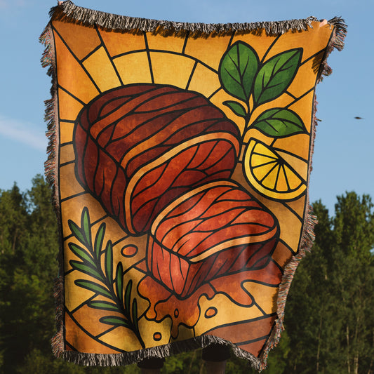 Colorful Meat and Lemon Design Blanket product