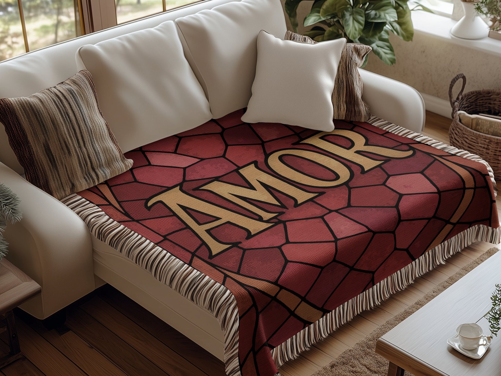 Amor Design Cozy Red Sofa Throw Blanket product