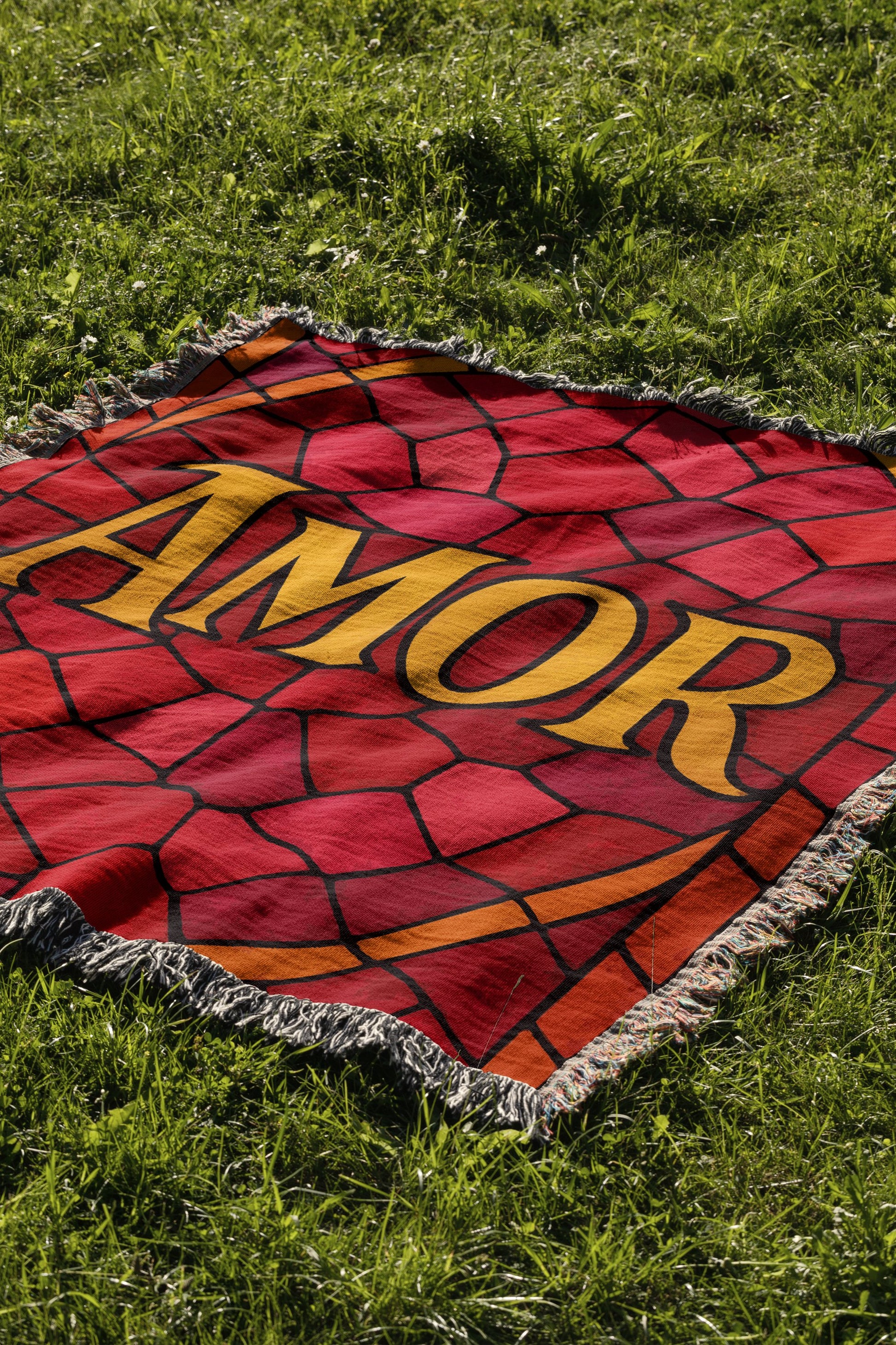 Vibrant AMOR Themed Decorative Blanket product